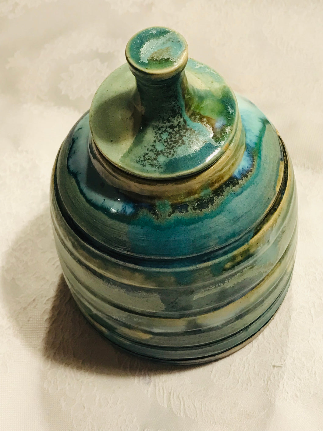 Seagreen Jar with Lid